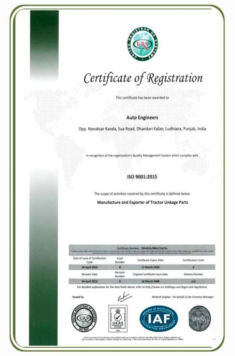 ISO 9001 Certificate